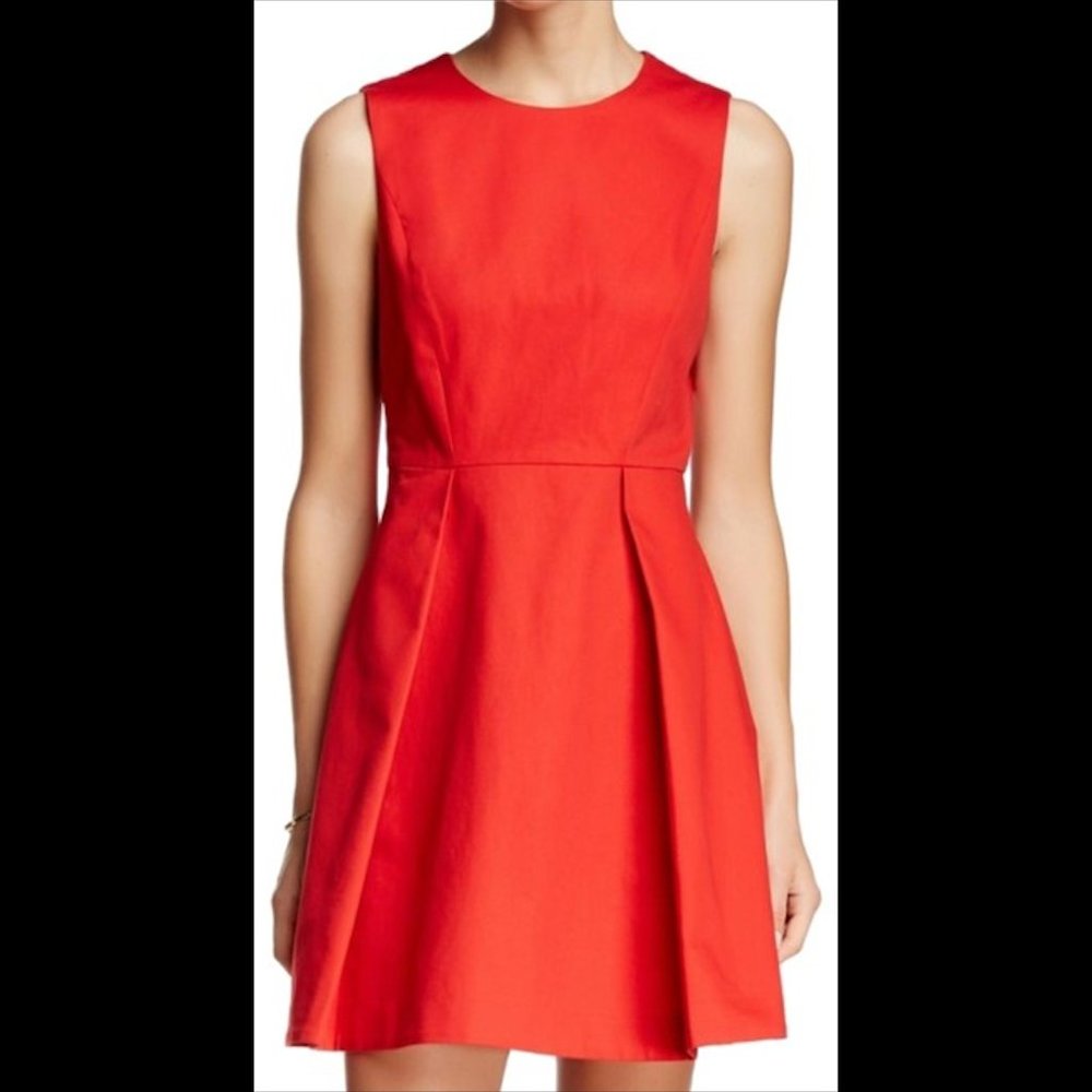 kate spade Red Sleeveless Fit-and-Flare Mini Dress